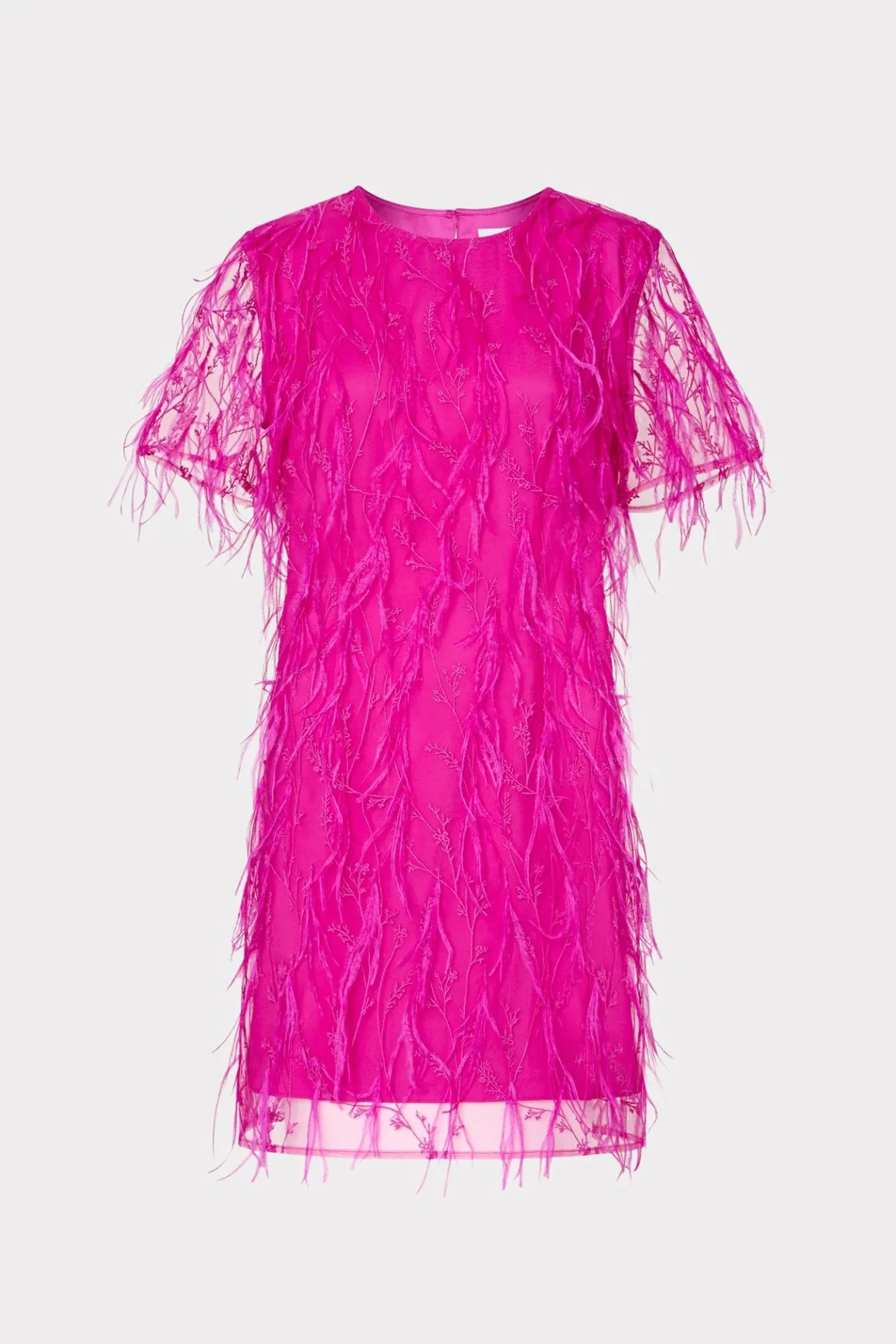 MILLY Pink Dresses-Rana Feather Dress Fuchsia
