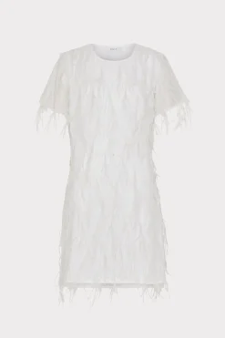 MILLY White Dresses-Rana Feather Dress White