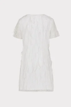 MILLY White Dresses-Rana Feather Dress White