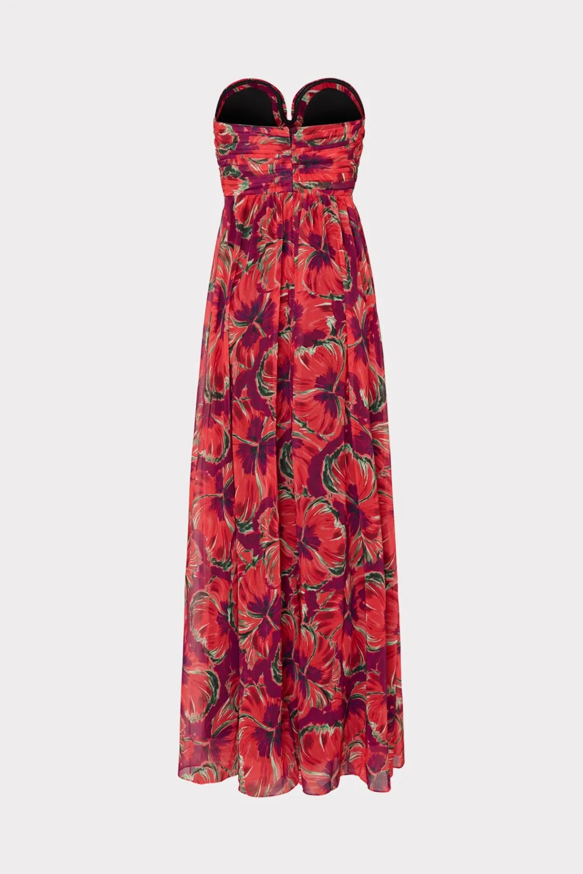 MILLY Maxi Dresses-River Windmill Floral Dress Red Multi