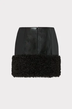 MILLY Skirts-Rochelle Crinkle Vegan Leather Skirt Black