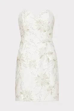 MILLY White Dresses-Ronni Cady Embroidery Dress White