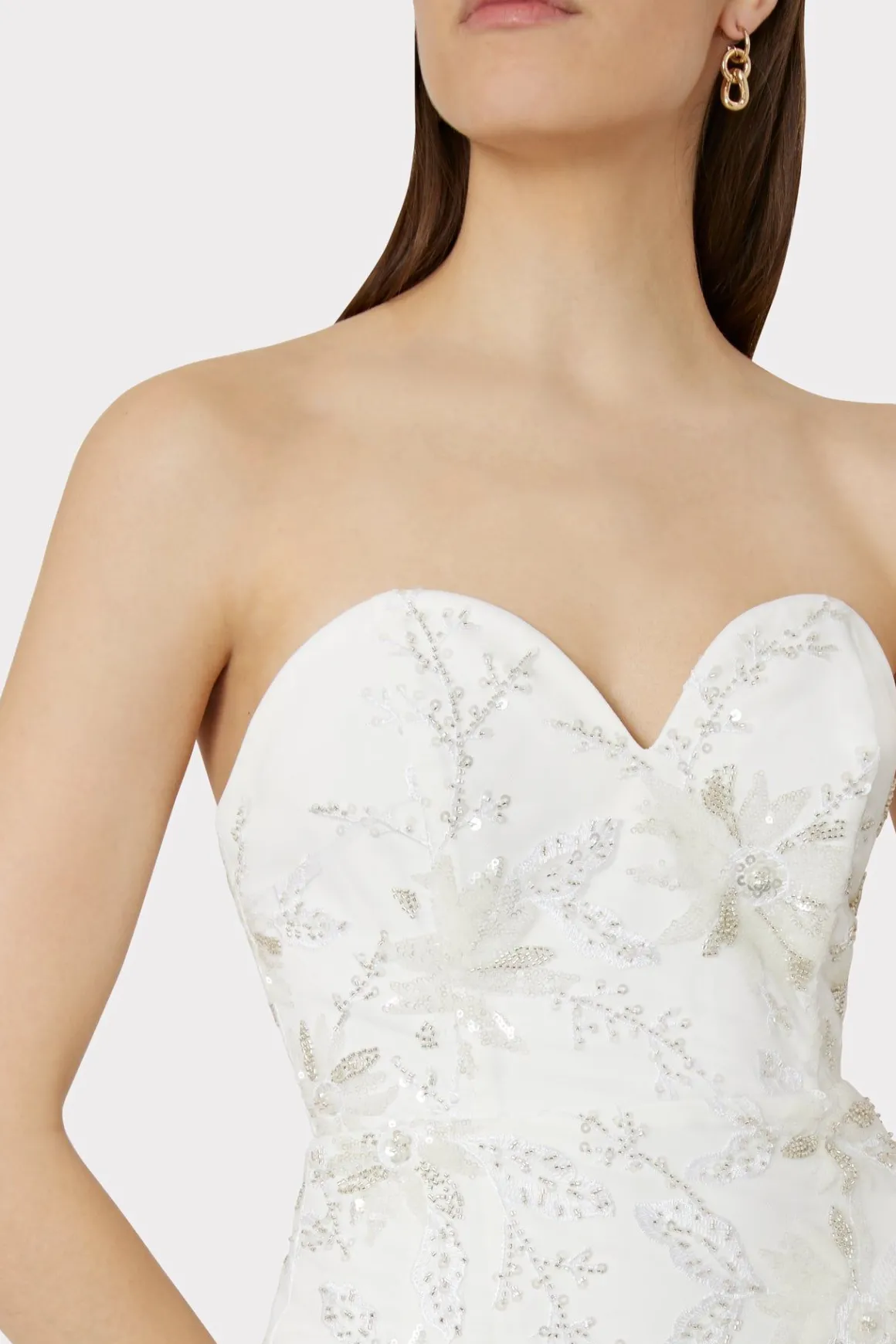 MILLY White Dresses-Ronni Cady Embroidery Dress White