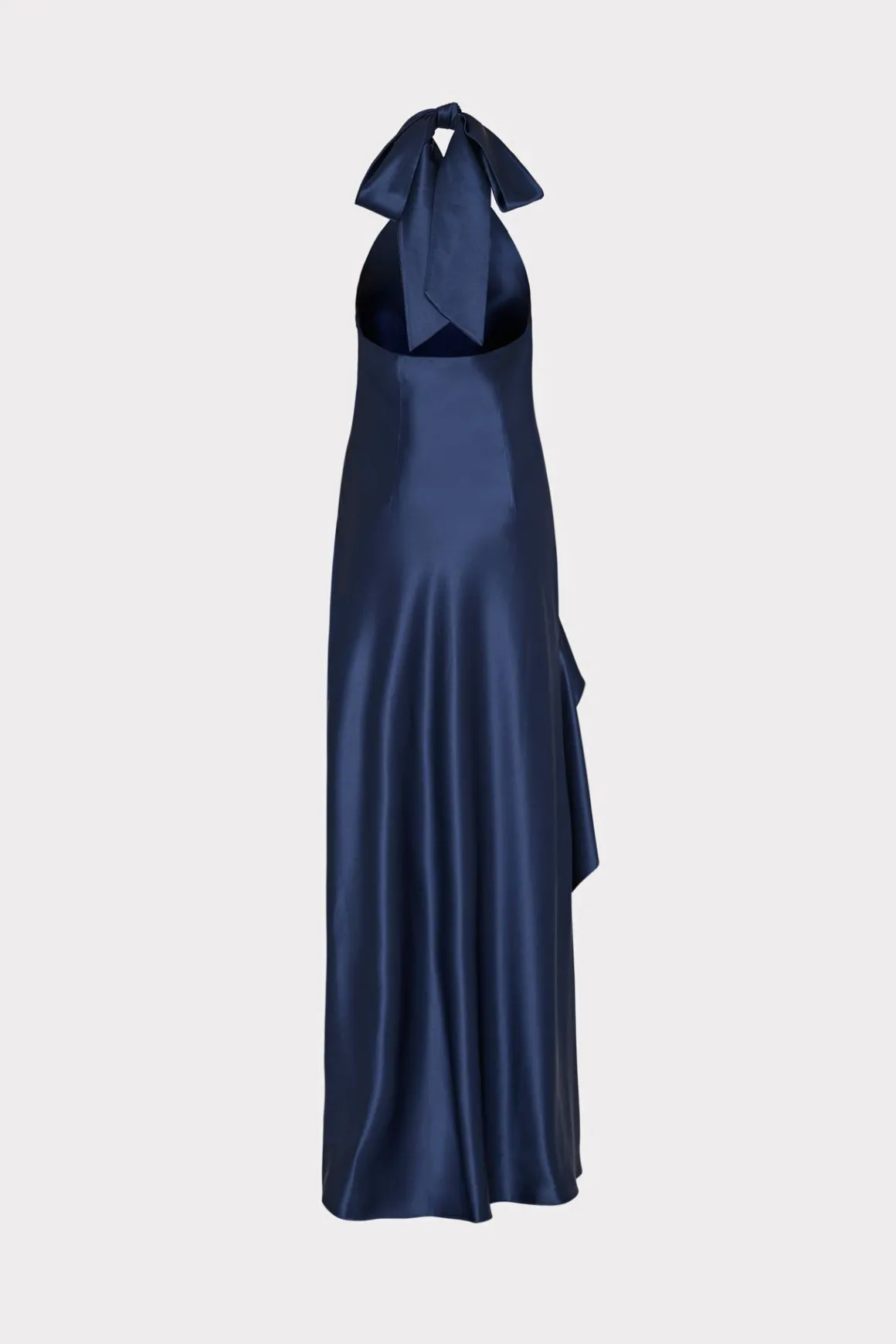 MILLY Guest Of Dresses-Roux Hammered Satin Gown Navy