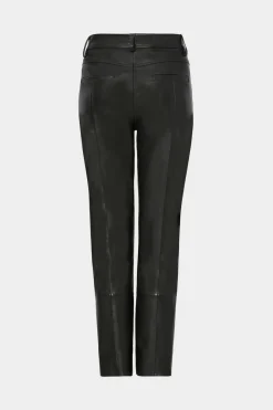 MILLY Pants-Rue Vegan Leather Pants Black