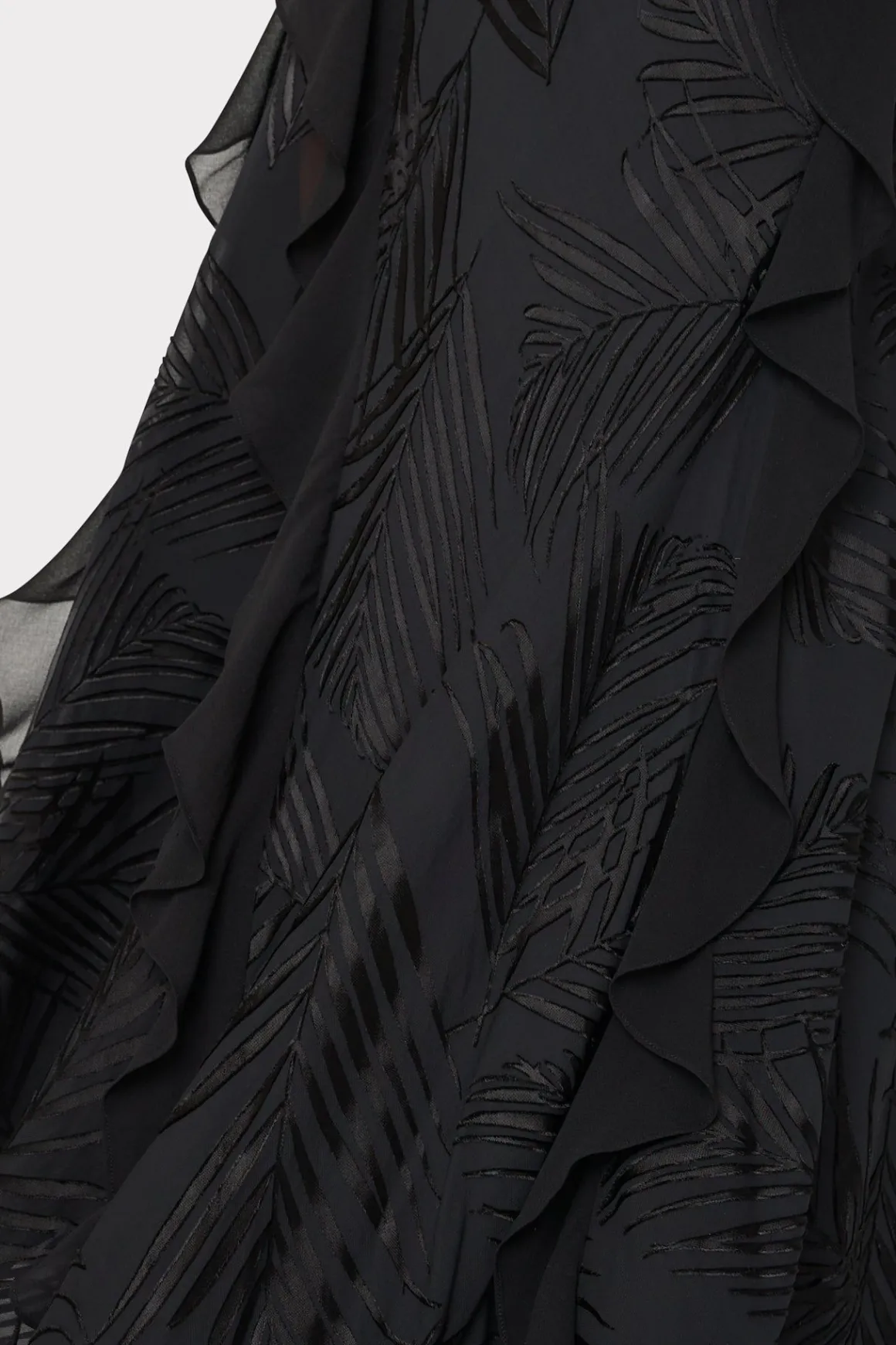 MILLY Guest Of Dresses-Ryanna Chiffon Devore Dress Black