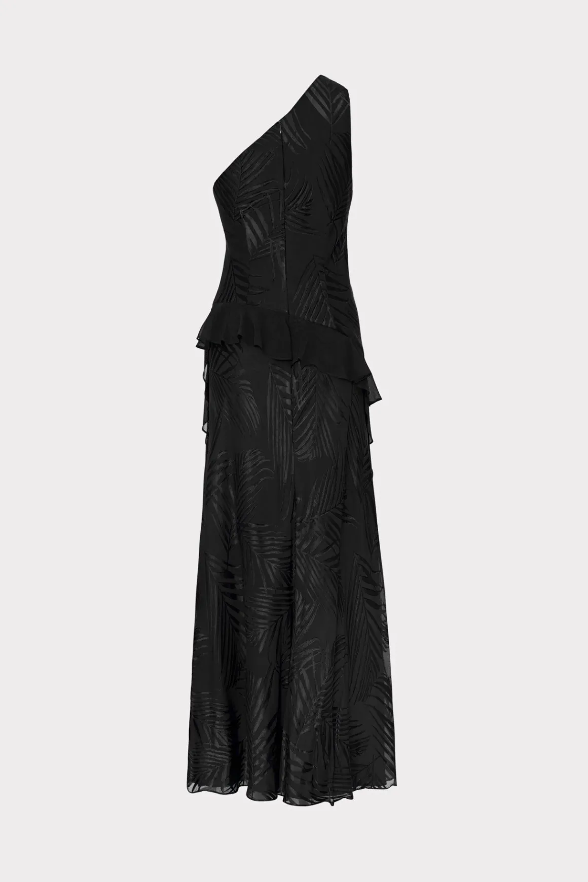 MILLY Guest Of Dresses-Ryanna Chiffon Devore Dress Black