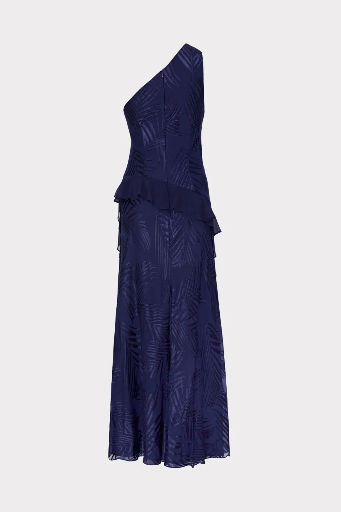MILLY Maxi Dresses-Ryanna Chiffon Devore Dress Navy