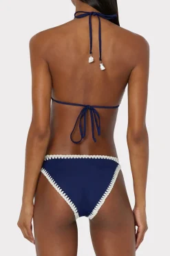 MILLY Jumpsuits & Rompers-Solid Bikini Bottom Navy