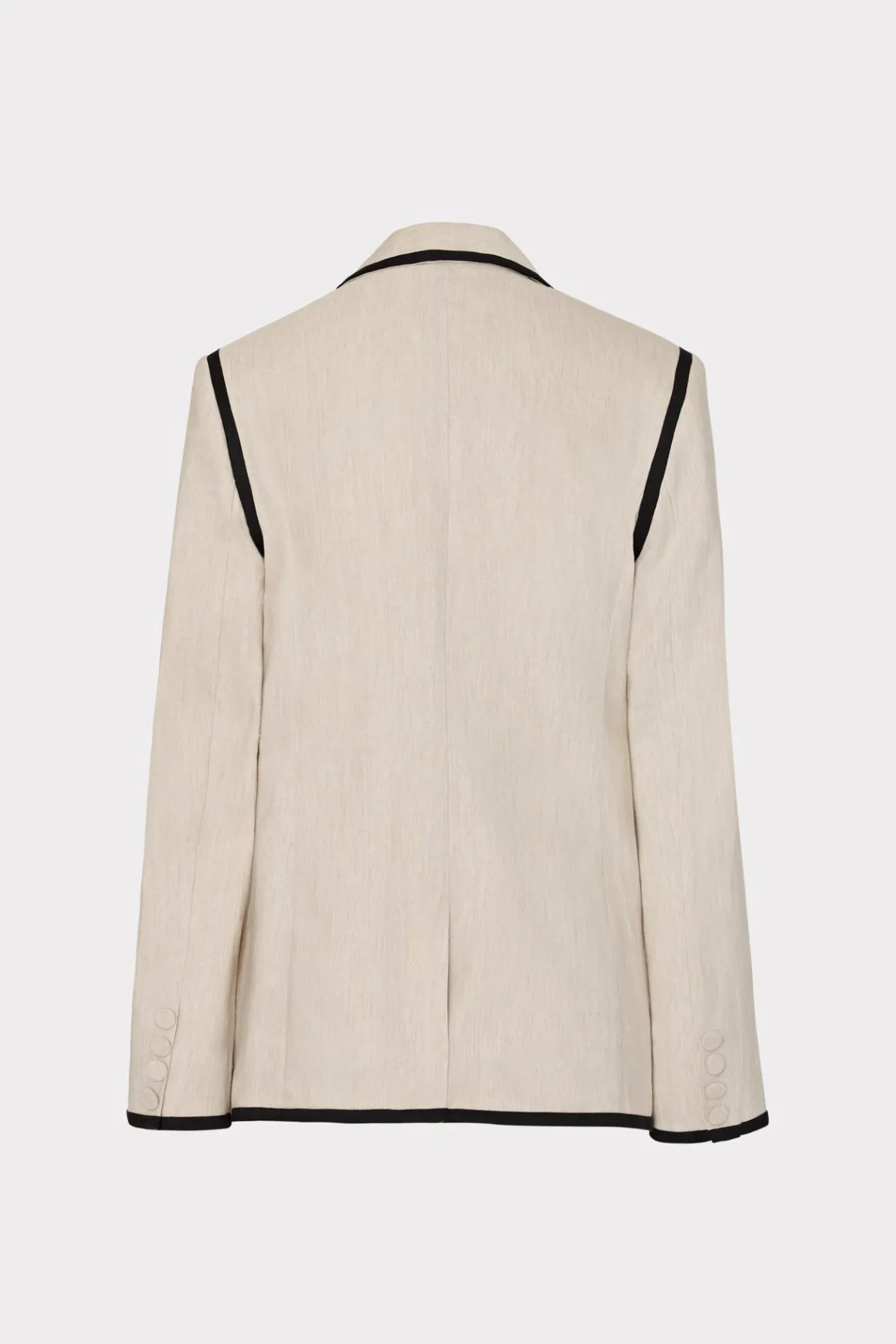 MILLY Blazers-Solid Linen Jacket Natural