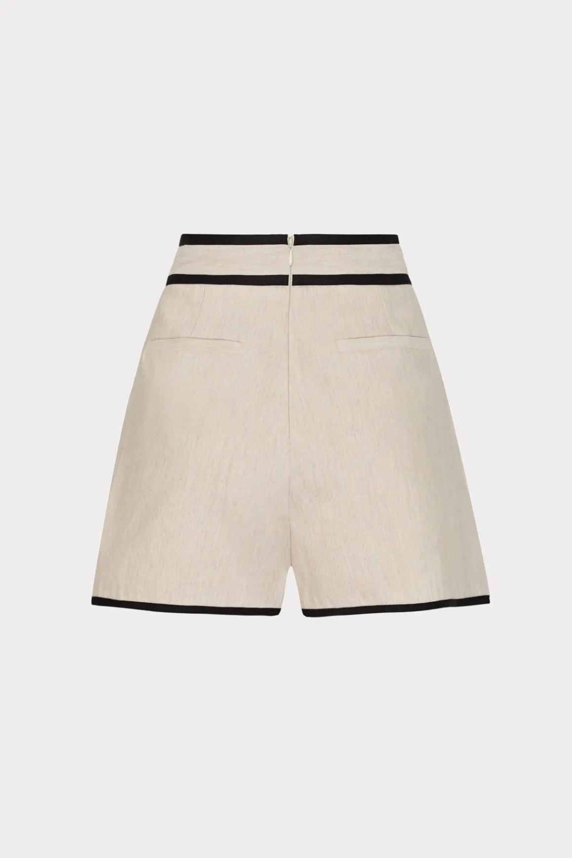 MILLY Jumpsuits & Rompers-Solid Linen Shorts Natural