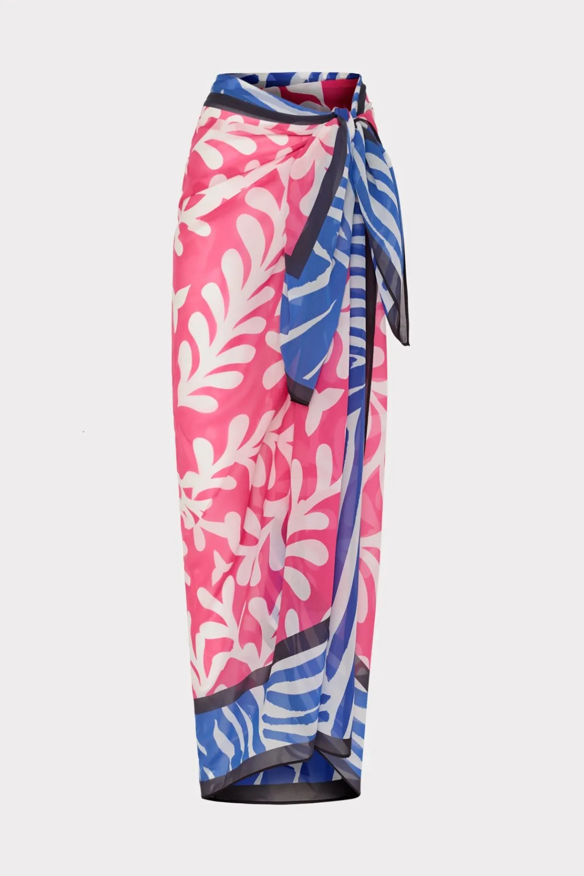 MILLY Cover-Ups-Spanish Vine Zebra Sarong Multi