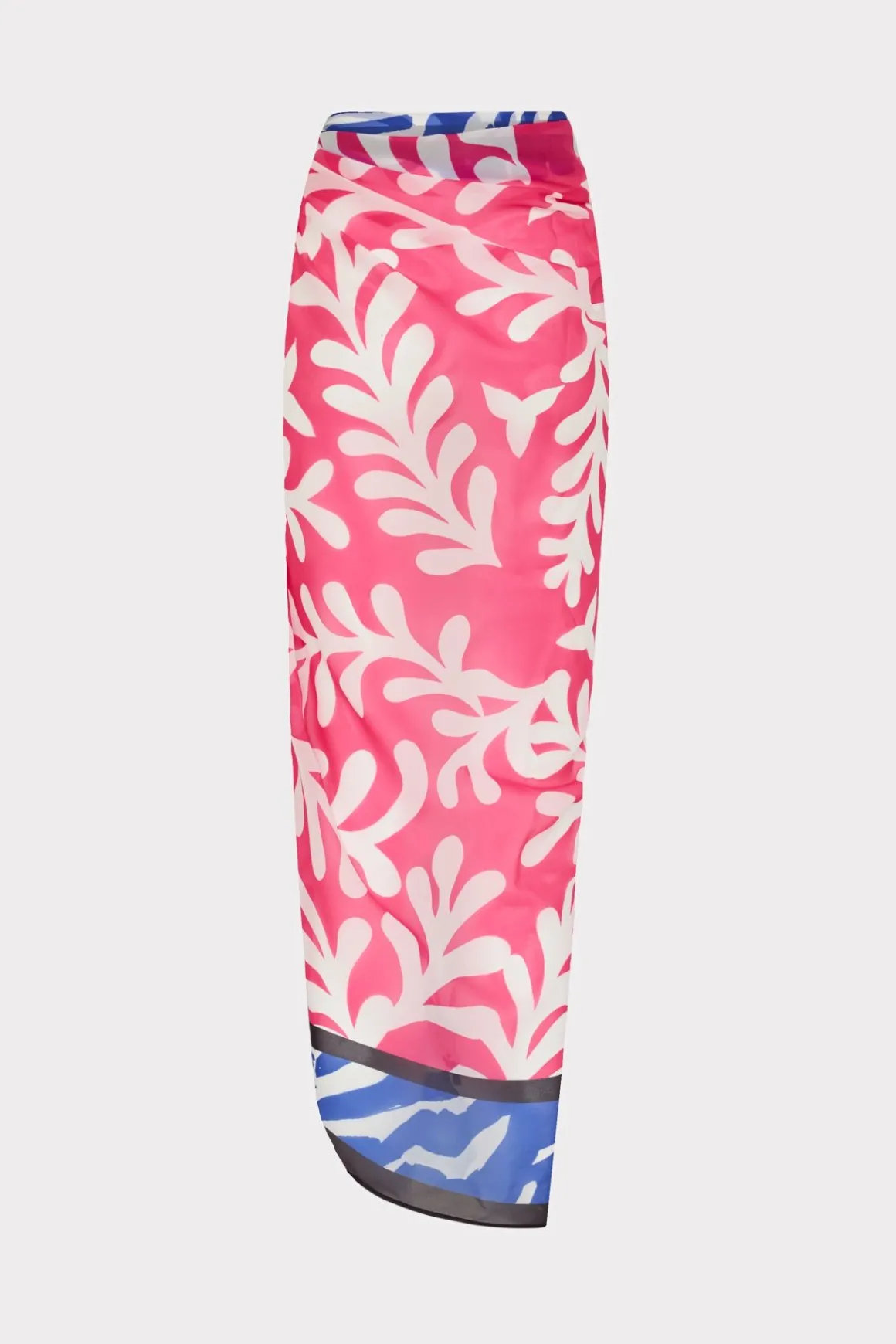 MILLY Cover-Ups-Spanish Vine Zebra Sarong Multi