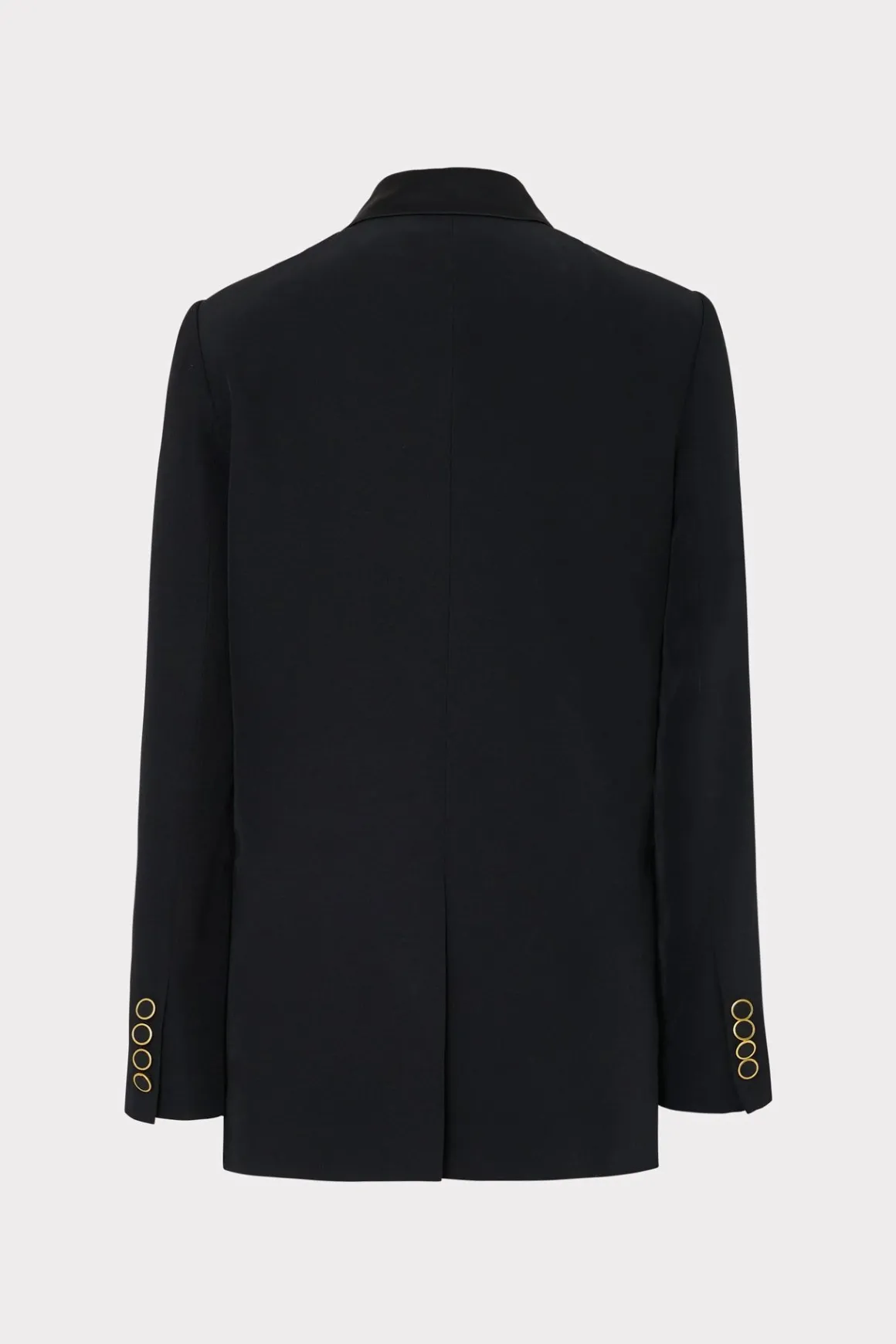 MILLY Blazers-Stacy Hammered Satin Blazer Black