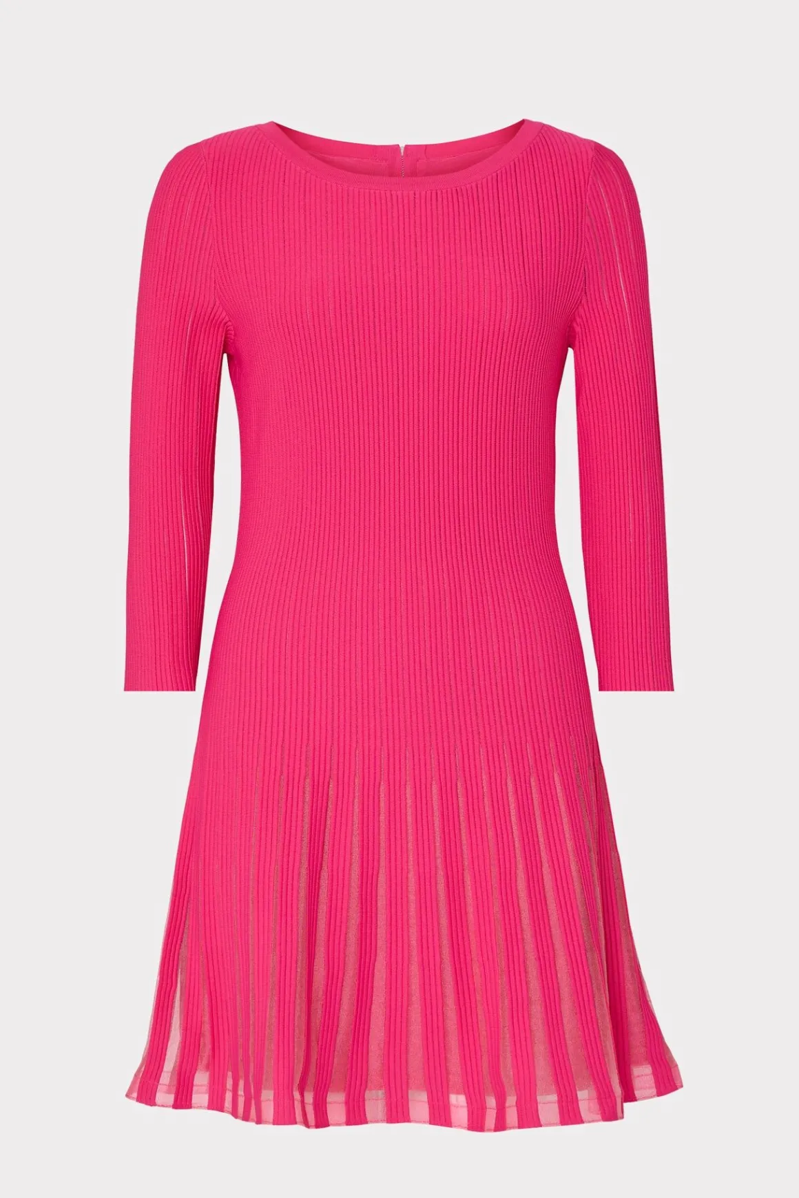MILLY Pink Dresses-Tabitha Sheer Godet Mini Dress Milly Pink