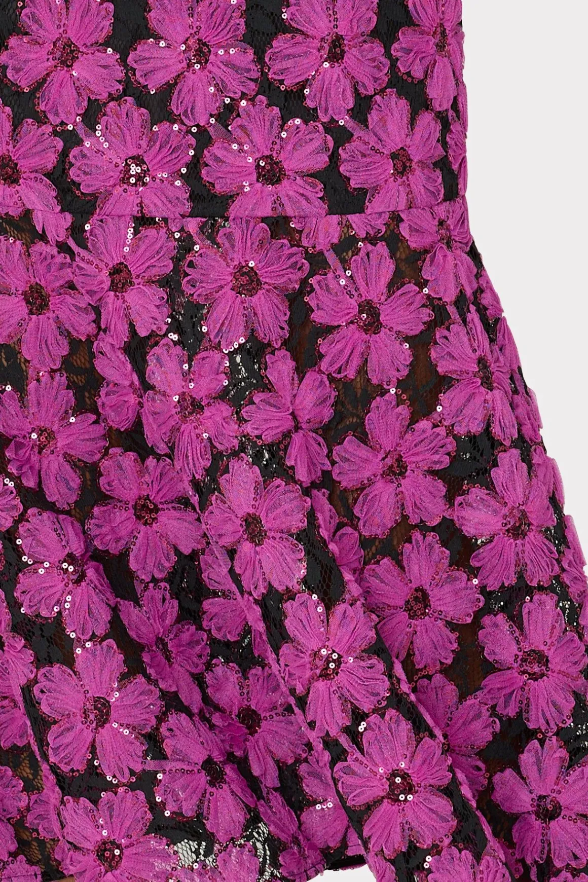 MILLY Jumpsuits & Rompers-Tahlia Tulle Embroidery Dress Pink/Black