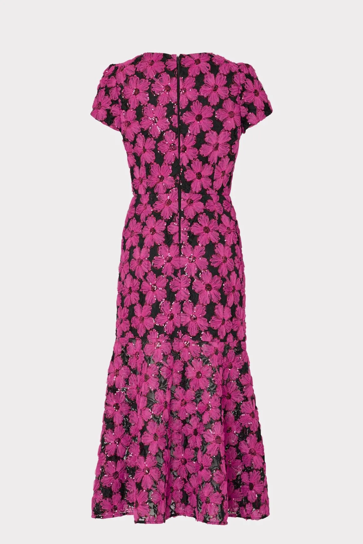 MILLY Pink Dresses-Tahlia Tulle Embroidery Dress Pink/Black