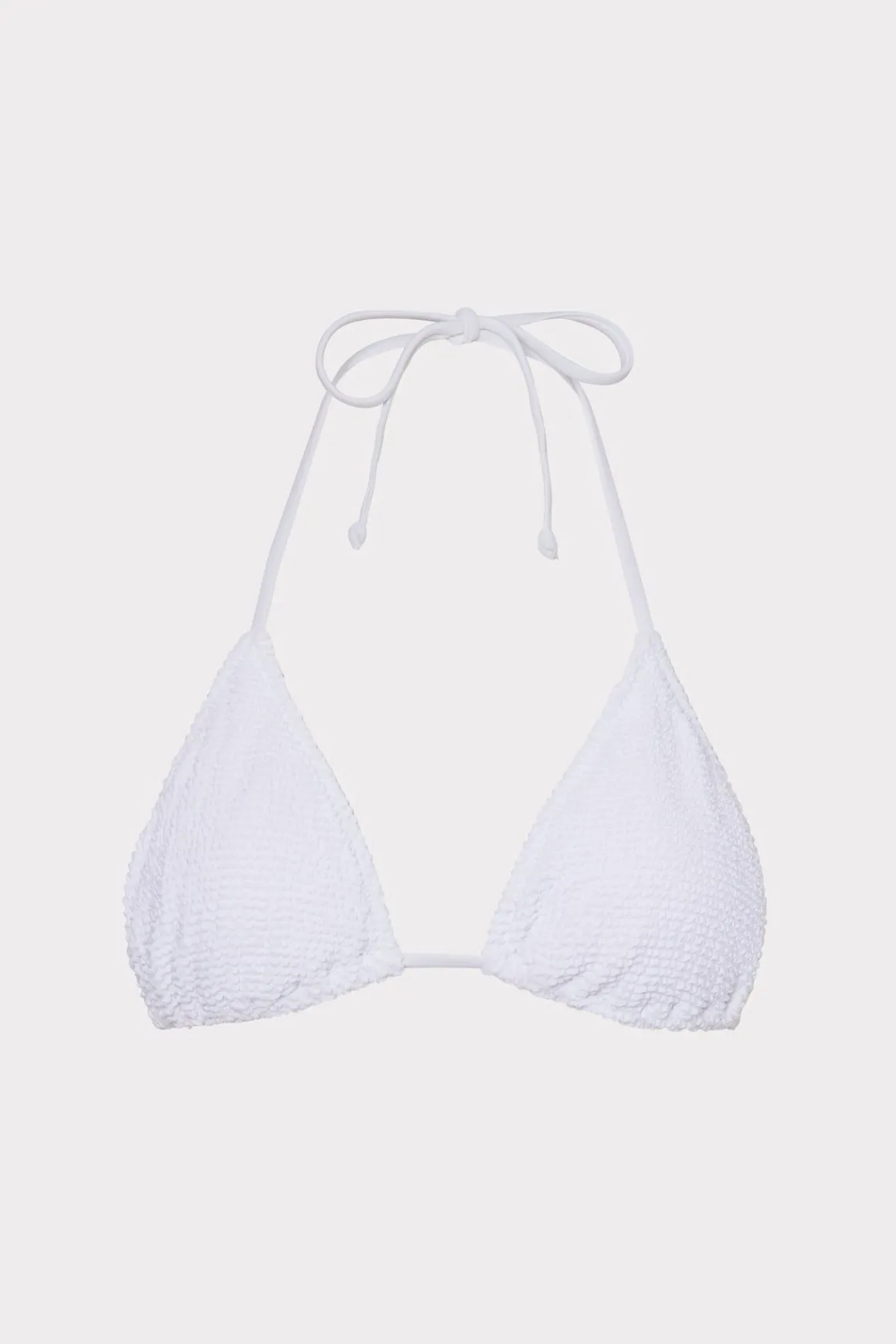 MILLY Jumpsuits & Rompers-Textured Triangle Bikini Top White