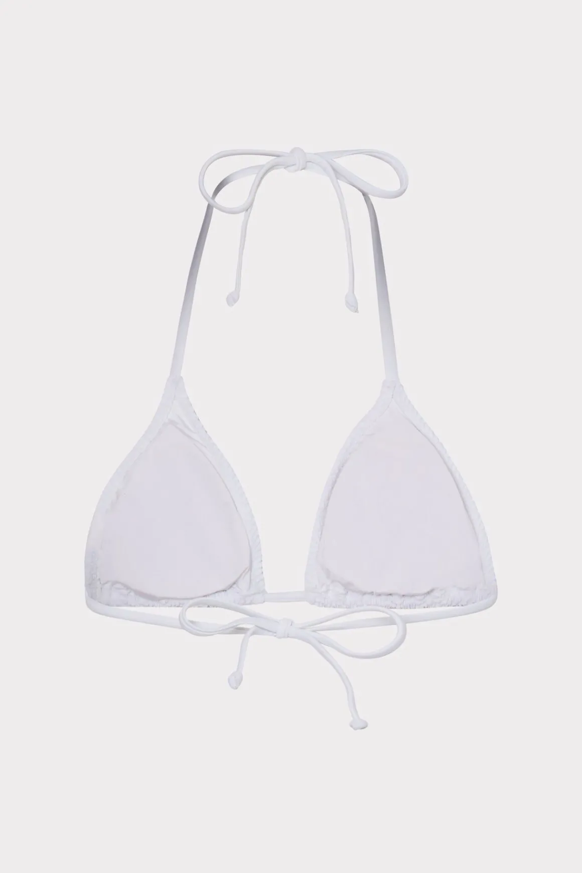 MILLY Jumpsuits & Rompers-Textured Triangle Bikini Top White