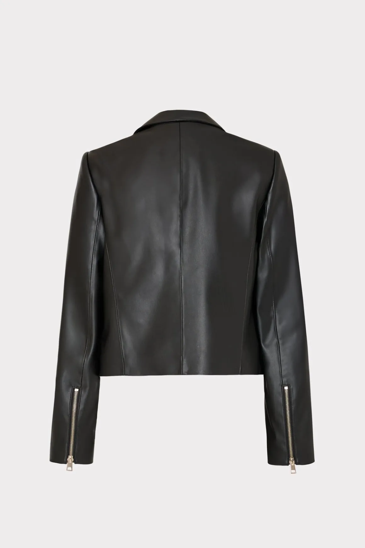 MILLY Coats & Jackets-Thompson Vegan Leather Blazer Black
