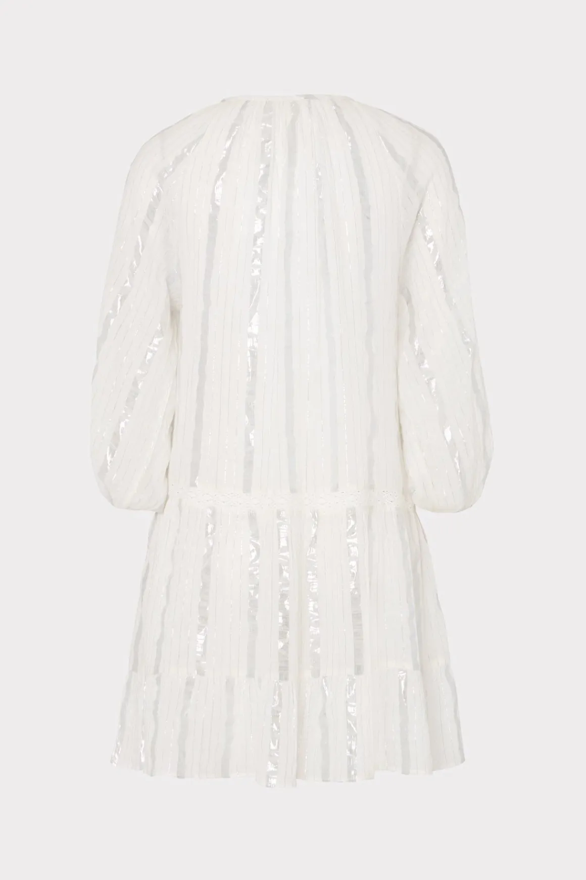 MILLY Jumpsuits & Rompers-Valentine Lurex Stripe Coverup Dress White