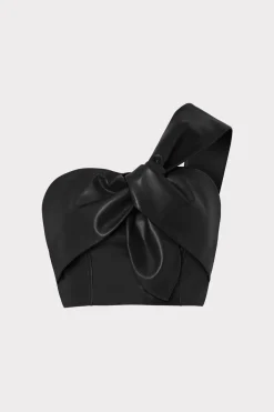 MILLY Jumpsuits & Rompers-Vegan Leather Top Black