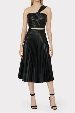 MILLY Jumpsuits & Rompers-Vegan Leather Top Black