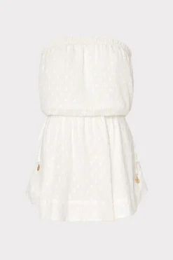 MILLY Cover-Ups-Verena Diamond Jacquard Dress White