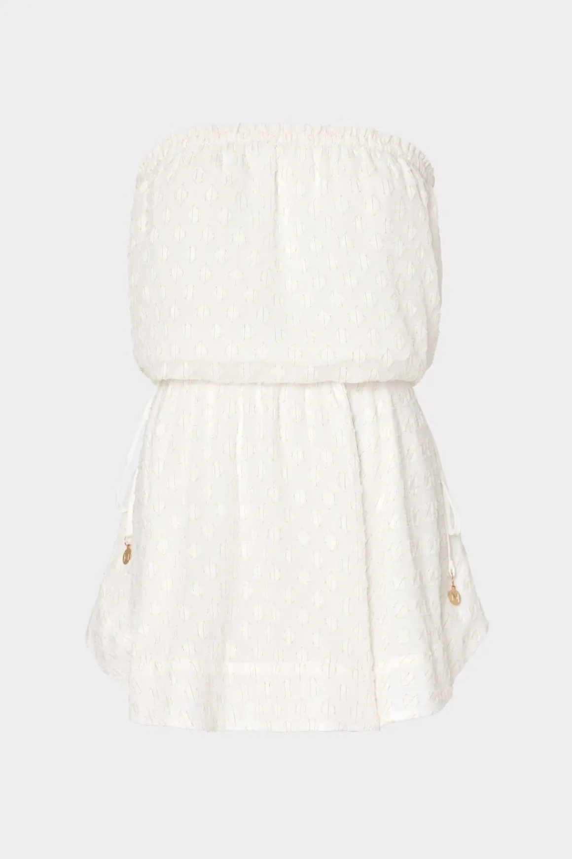 MILLY Cover-Ups-Verena Diamond Jacquard Dress White