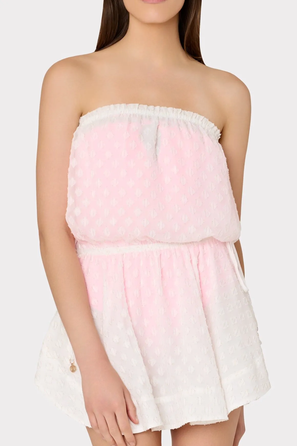 MILLY Cover-Ups-Verena Diamond Jacquard Dress White