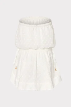 MILLY Cover-Ups-Verena Diamond Jacquard Dress White