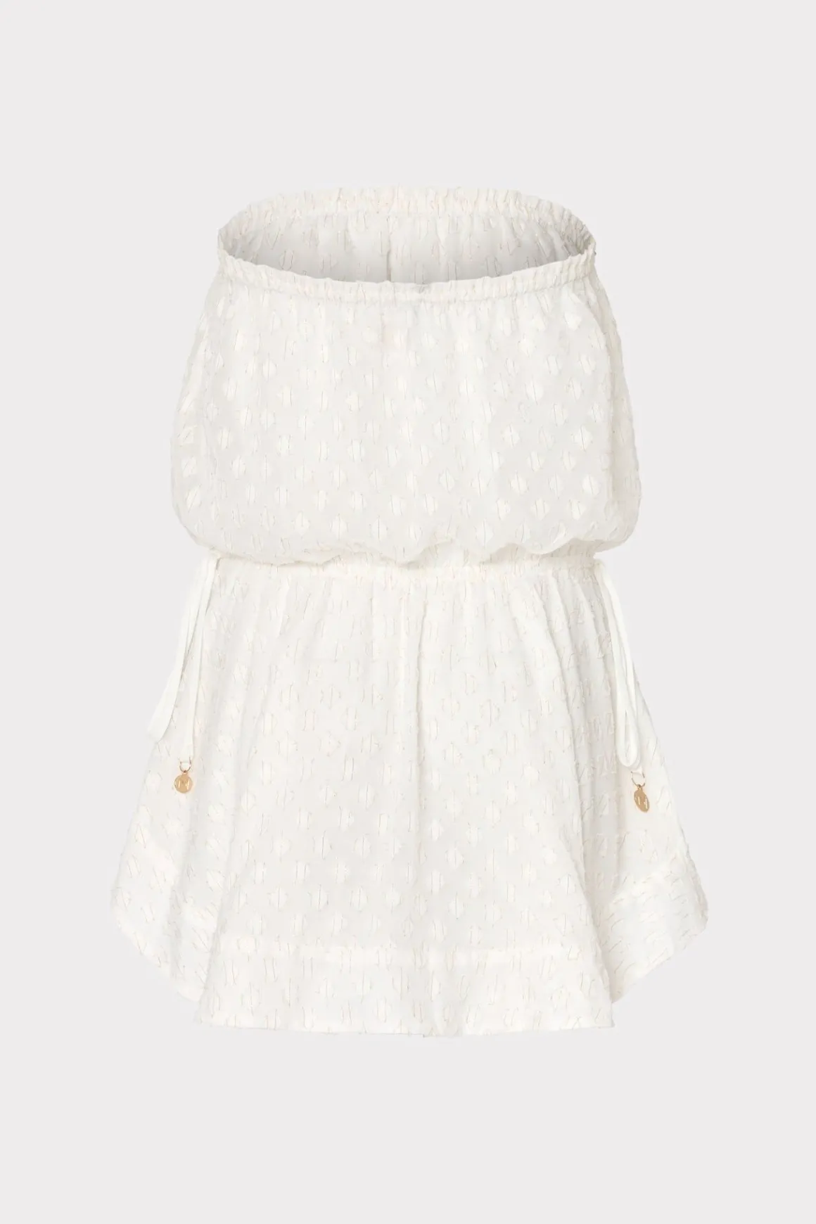 MILLY Cover-Ups-Verena Diamond Jacquard Dress White