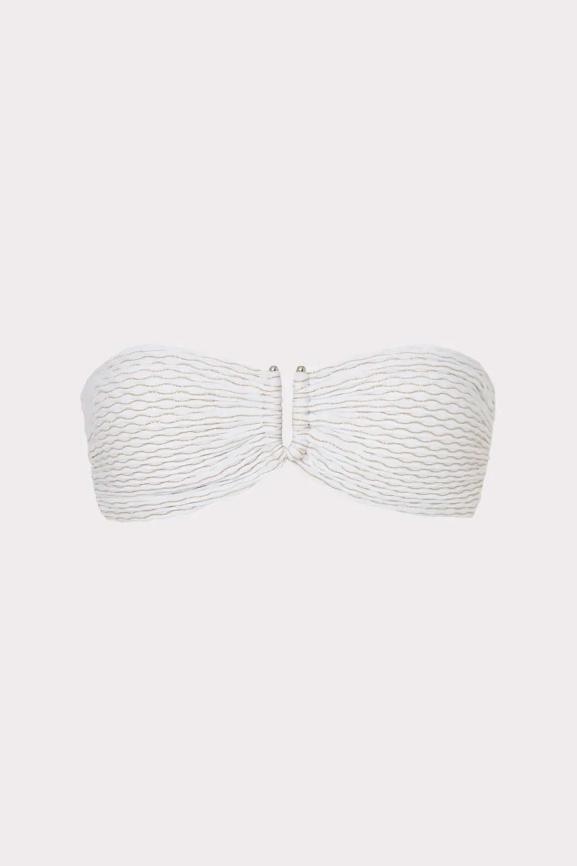 MILLY Jumpsuits & Rompers-Verone Texture Waves Bandeau Top White