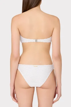 MILLY Jumpsuits & Rompers-Verone Texture Waves Bandeau Top White