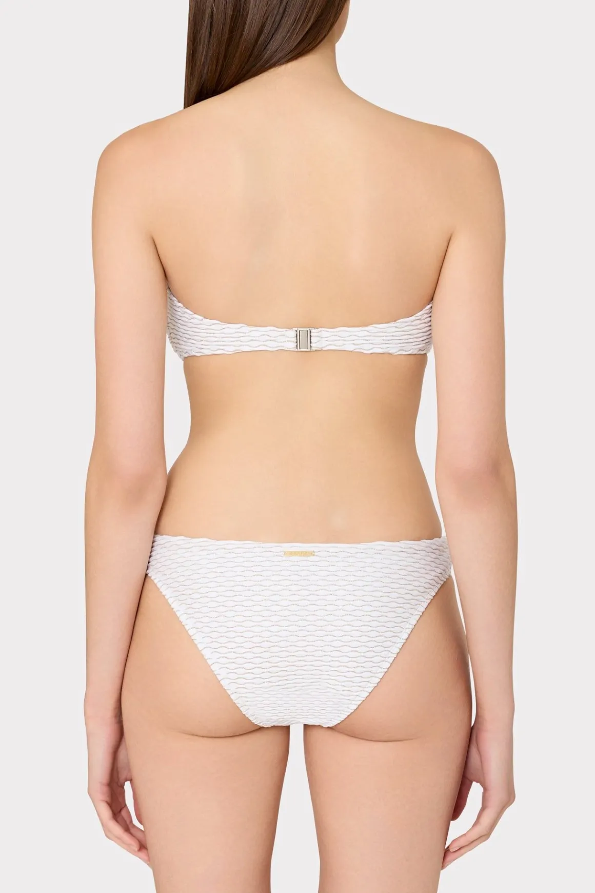 MILLY Jumpsuits & Rompers-Verone Texture Waves Bandeau Top White