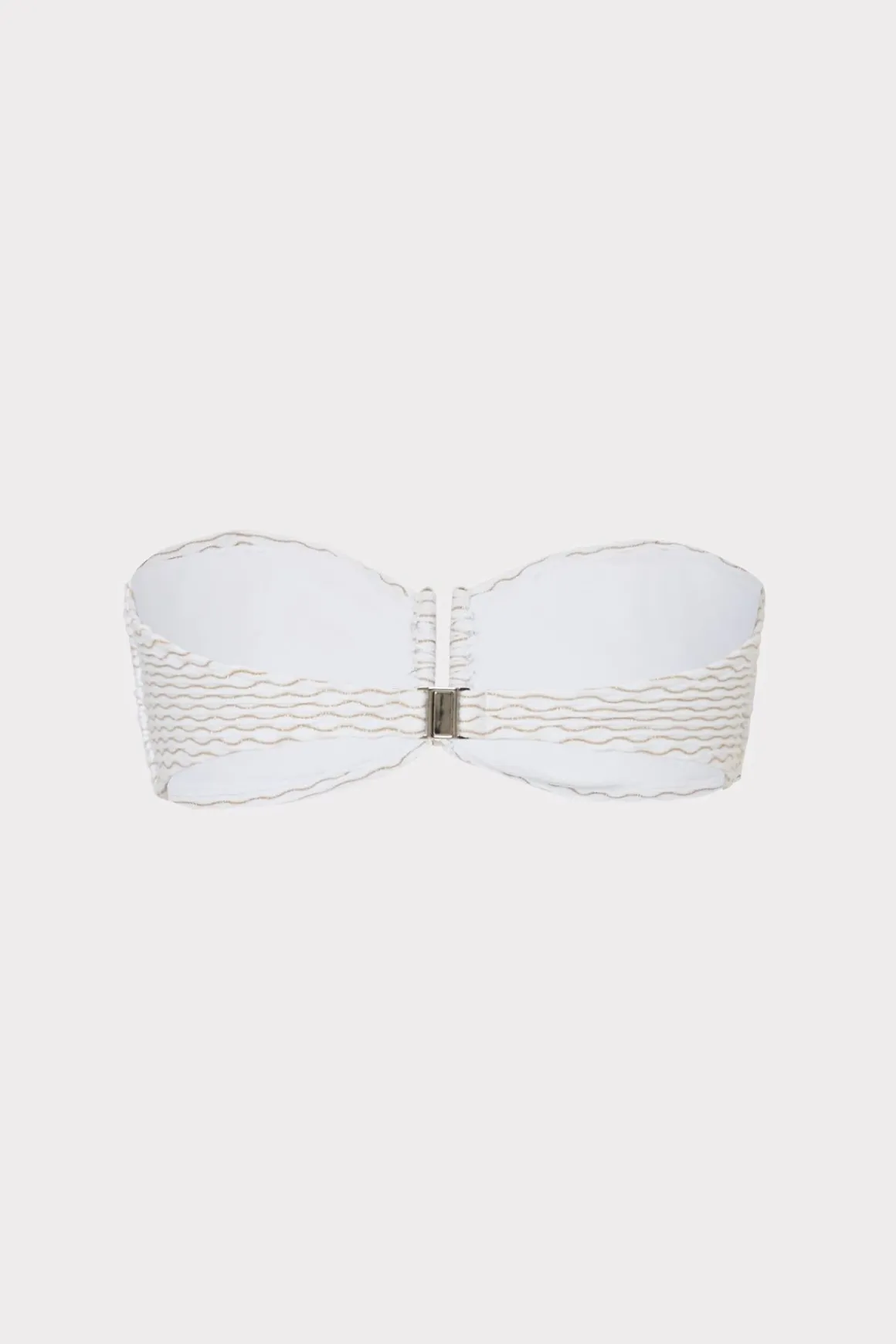 MILLY Jumpsuits & Rompers-Verone Texture Waves Bandeau Top White