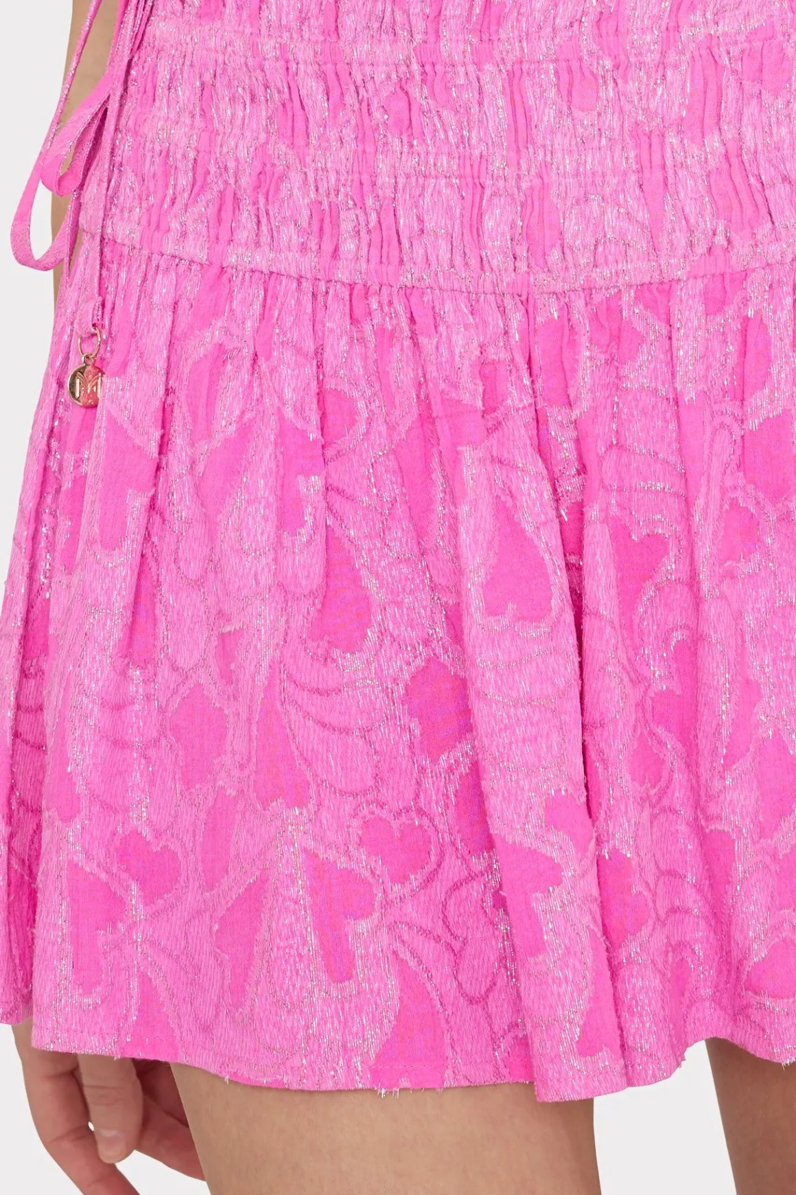 MILLY Jumpsuits & Rompers-Wendy Lurex Jacquard Shorts Pink