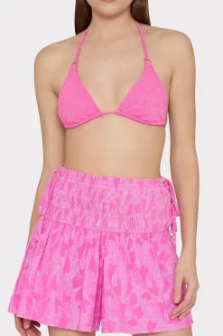 MILLY Cover-Ups-Wendy Lurex Jacquard Shorts Pink