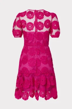 MILLY Pink Dresses-Yasmin Daisy Lace Dress Milly Pink