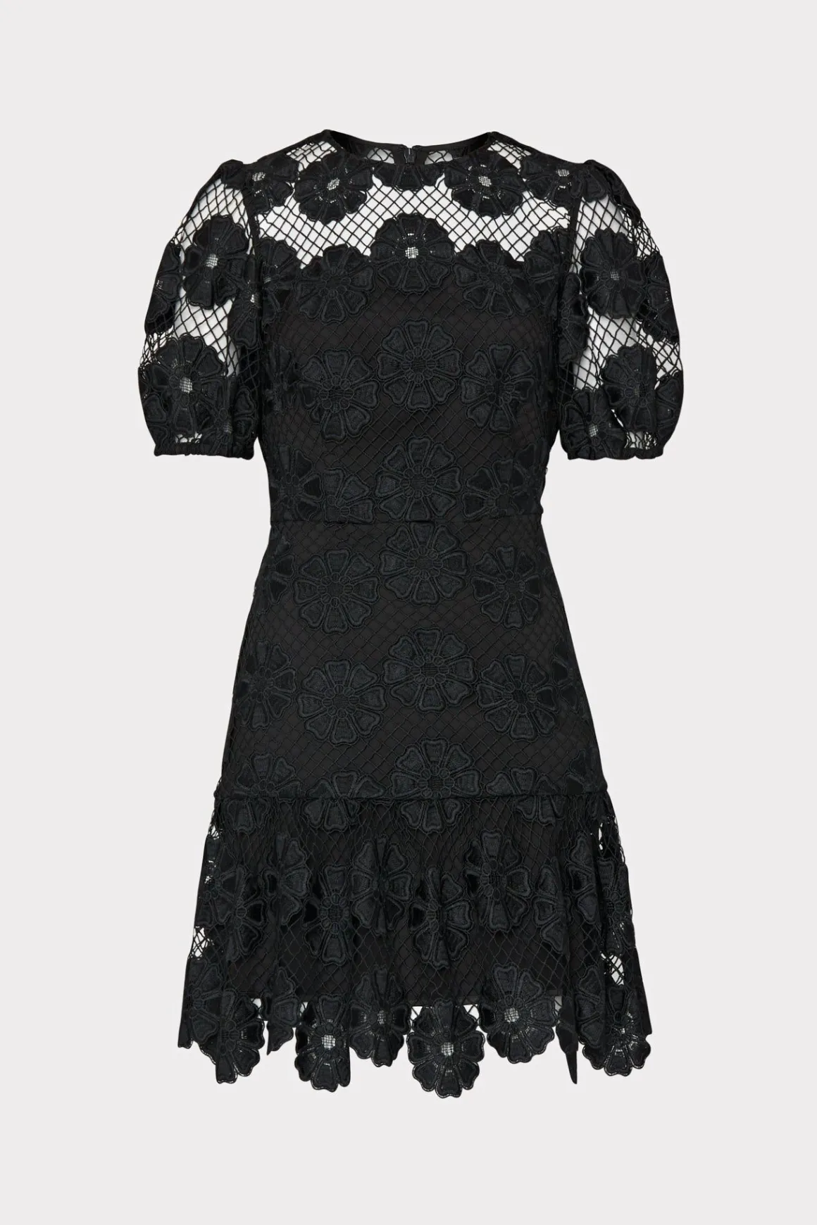 MILLY Little Black Dresses-Yasmin Daisy Lace Dress Black