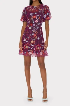 MILLY Jumpsuits & Rompers-Yasmin Tropical Garden Embroidered Dress Multi