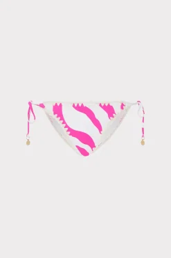 MILLY Bikinis-Zebra Bikini Bottom Milly Pink/Ecru
